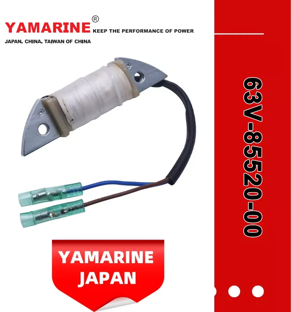 Yamarine Outboard Coil Charge 63V-85520-00, 63V-85520-01, 6b4-85520-00, 6b4-85520-01 Fit for YAMAHA 9.9/15HP Outboard Engine/Motor